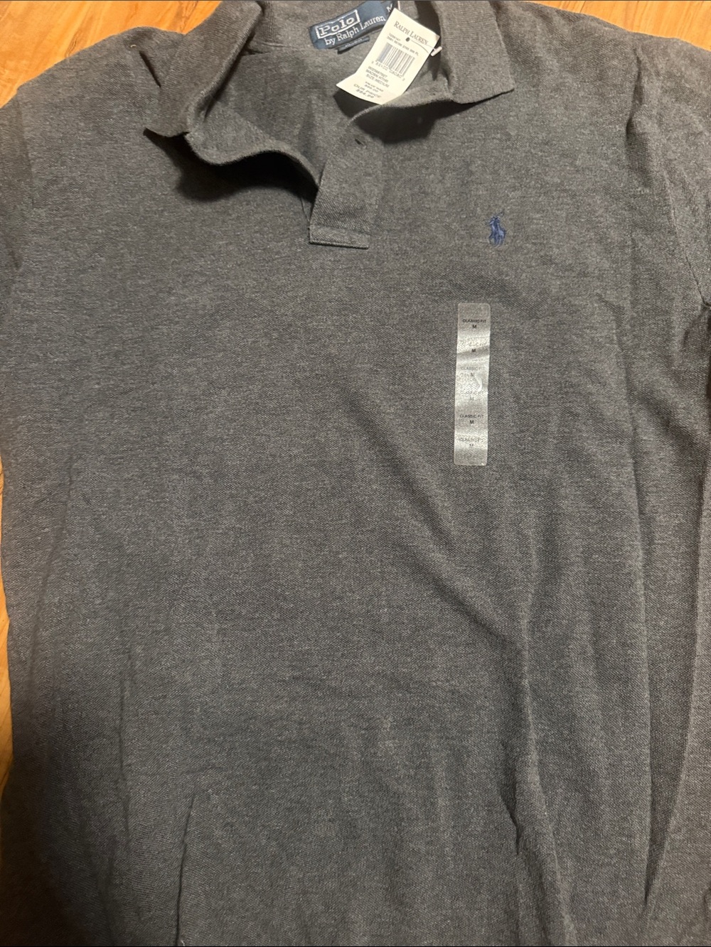 Polo by Ralph Lauren Dark Gray Short-Sleeve Polo with Blue Pony